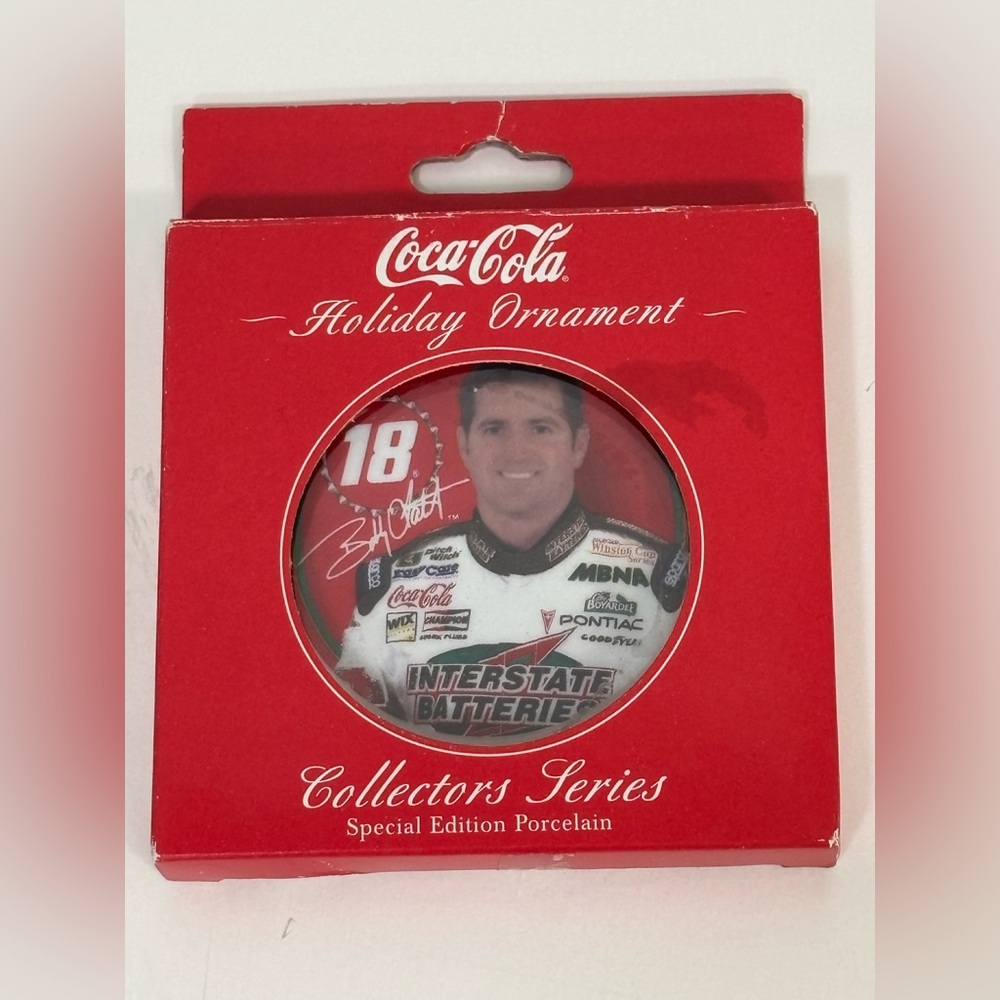 ⭐️NIB | Coca Cola Ornament | NASCAR Driver Bobby Labonte | Collectible 2000
